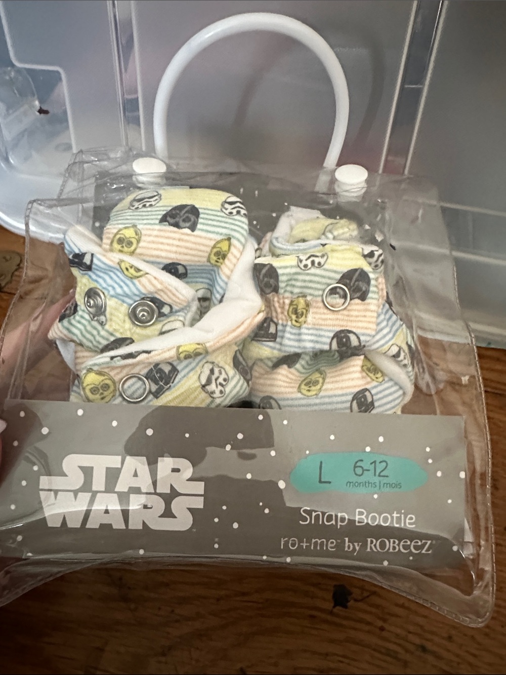 Robeez Star Wars Snap Booties - Yellow, Blue, White, Gray
